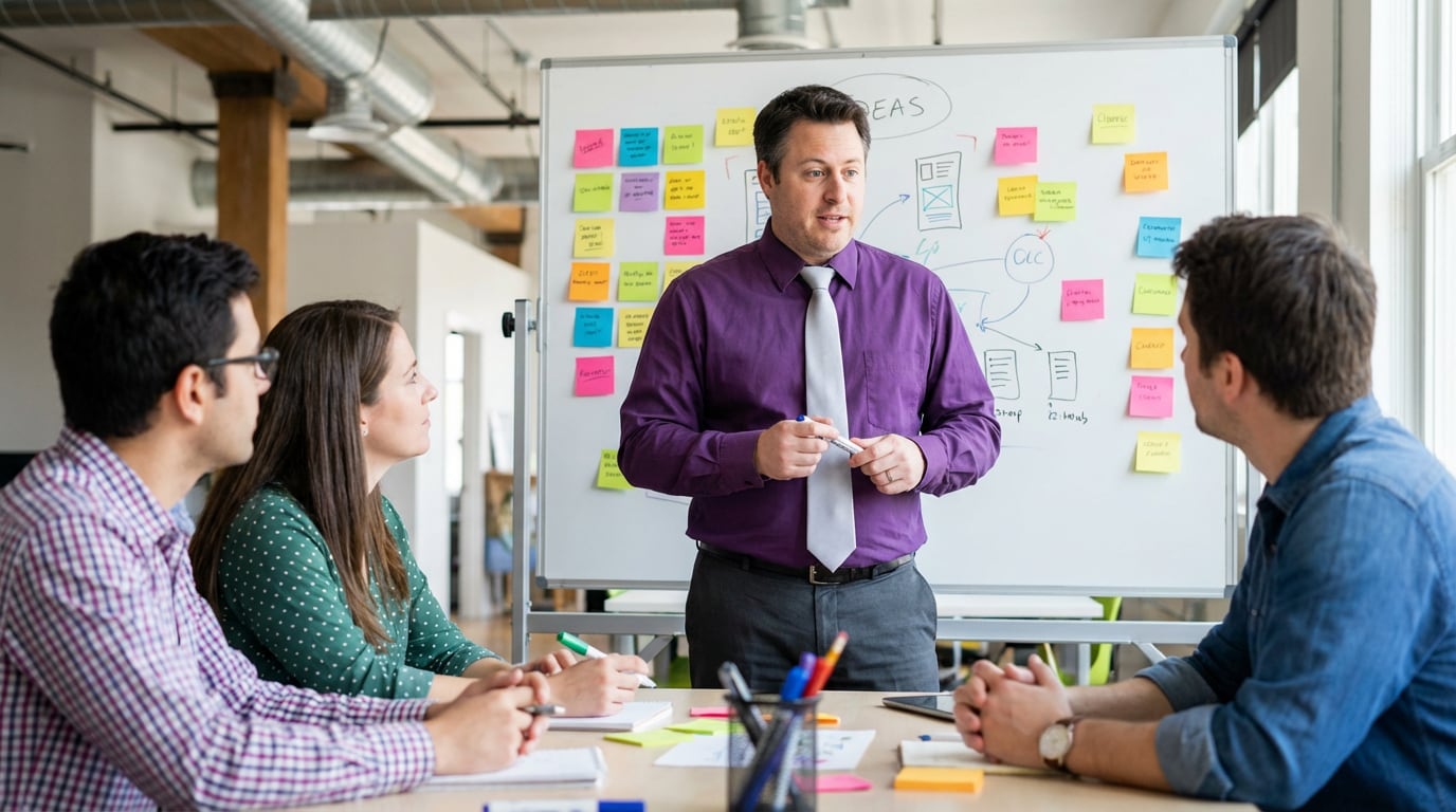 Atelier de cadrage avec post-its