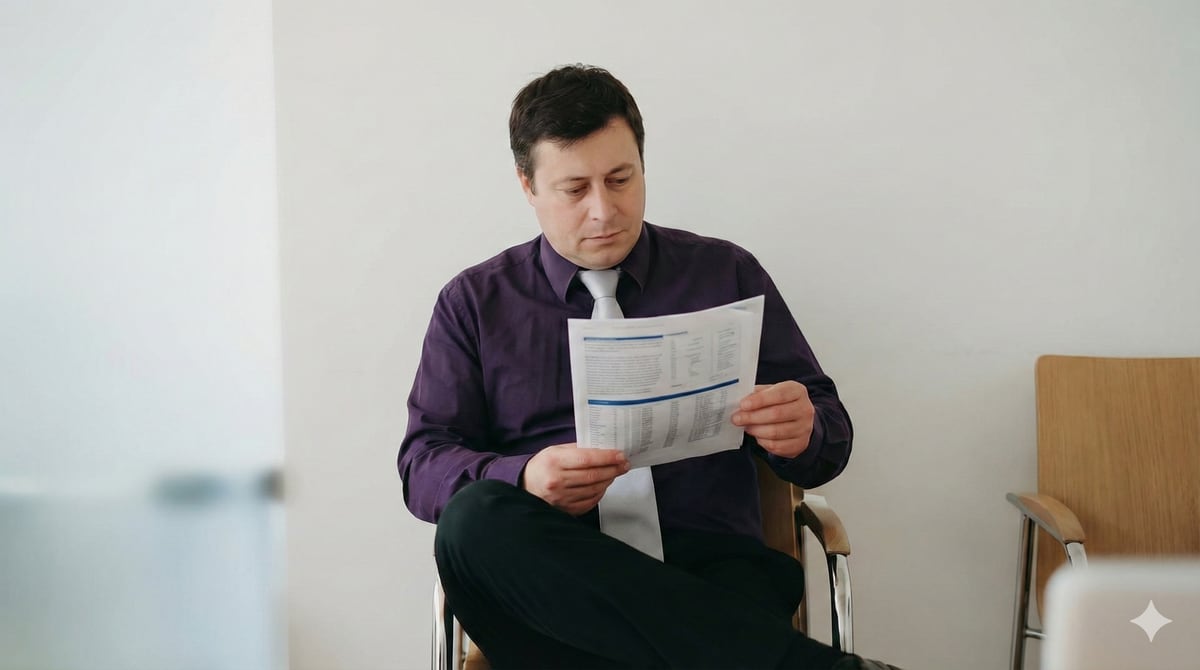 Laurent lit un cahier des charges, posture analytique